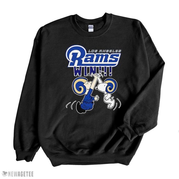 Winning with Charlie And Snoopy: NFL Los Angeles Rams High Five T-shirt
