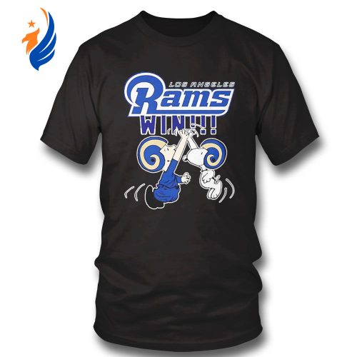 Winning with Charlie And Snoopy: NFL Los Angeles Rams High Five T-shirt Winning with Charlie And Snoopy: NFL Los Angeles Rams High Five T-shirt