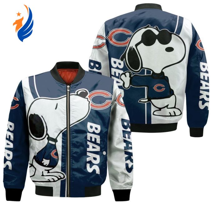Chicago Bears Snoopy Lover Bomber Jacket  – Gift for Men Women Chicago Bears Snoopy Lover Bomber Jacket  – Gift for Men Women