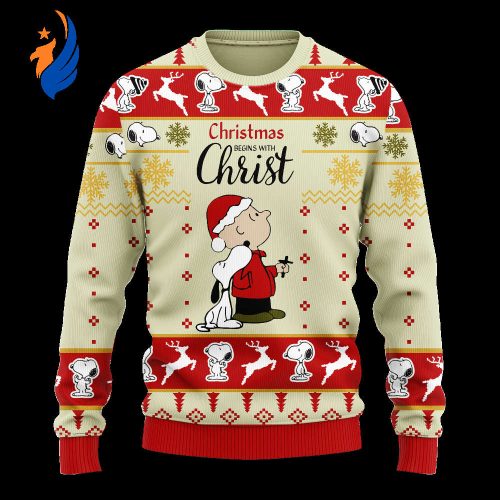 Christmas Begin With Christ Snoopy Ugly Christmas Sweater Xmas Gift Christmas Begin With Christ Snoopy Ugly Christmas Sweater Xmas Gift