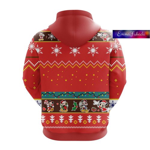 Christmas Mickey Hoodie, Santa Mickey 3D Hoodie, Ring The Bell Disney Christmas Mickey Hoodie, Santa Mickey 3D Hoodie, Ring The Bell Disney