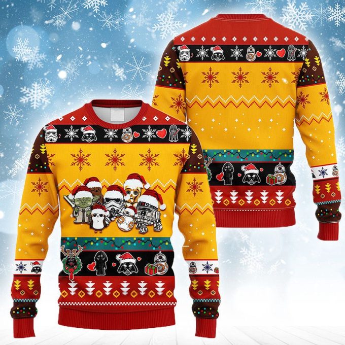 Christmas Vibes Star Wars Characters Ugly Sweater