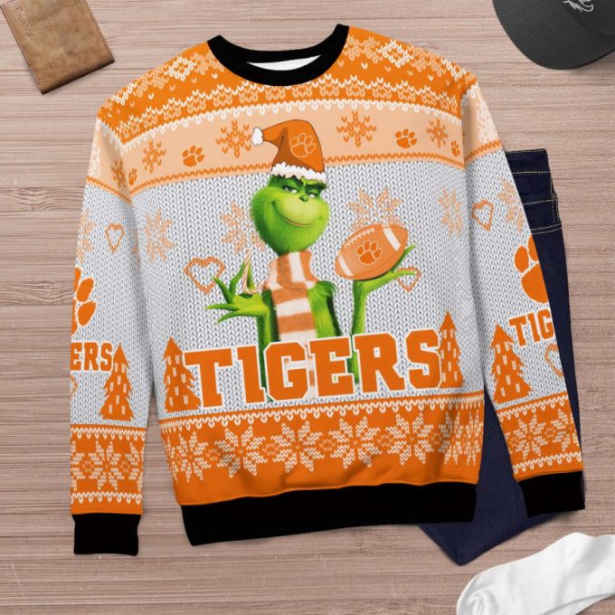 Clemson Tigers The Grinches Christmas AOP Ugly Sweater