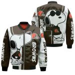 Cleveland Browns Snoopy Lover Bomber Jacket – Gift for Men Women Cleveland Browns Snoopy Lover Bomber Jacket – Gift for Men Women
