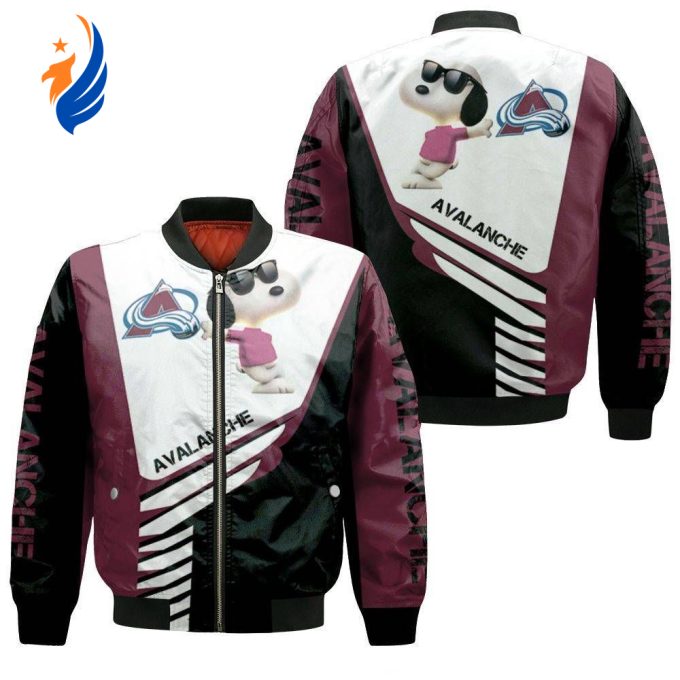 Colorado Avalanche Snoopy For Fans Bomber Jacket – Gift for Men Women Colorado Avalanche Snoopy For Fans Bomber Jacket – Gift for Men Women