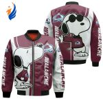 Colorado Avalanche Snoopy Lover Bomber Jacket  – Gift for Men Women Colorado Avalanche Snoopy Lover Bomber Jacket  – Gift for Men Women