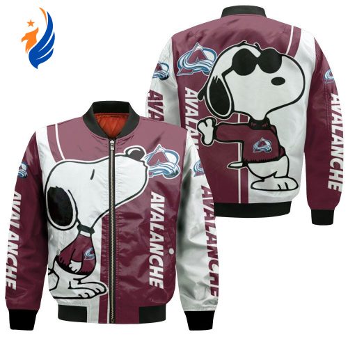 Colorado Avalanche Snoopy Lover Bomber Jacket  – Gift for Men Women