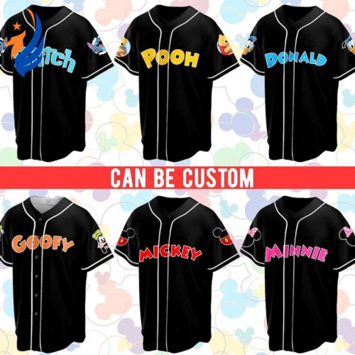 Get Your Custom Adult Baseball Jersey - Personalized Disney Outfit with Mickey and Minnie Designs