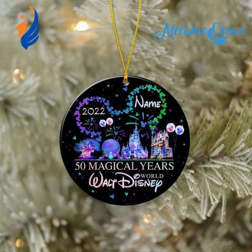 Mickey Mouse Ornaments, Disney Christmas Ornaments Custom Disney 50th Anniversary Ornaments, Mickey Ornaments