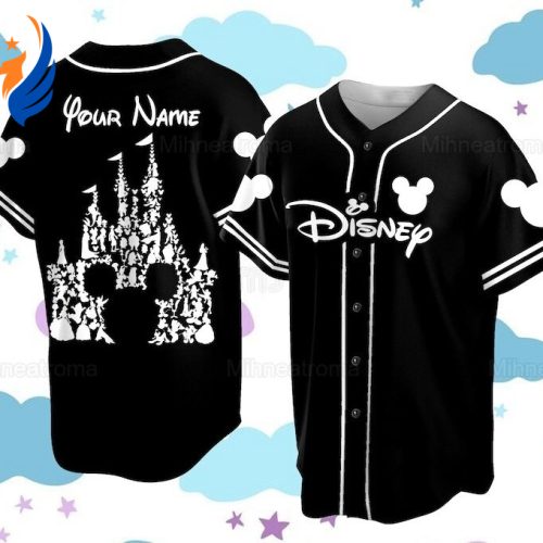 Custom Disneyland 2023 Baseball Jersey Castle Shirt Mickey Head Family Vacation Disney Baseball Shirt Magic Kingdom