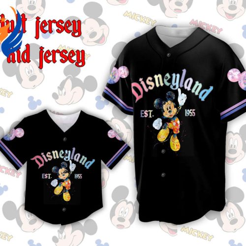 Iconic Mouse: Mickey Mouse 3D Clog Shoes Custom Disneyland Mickey Head Baseball Jersey - Perfect Family Vacation for Baseball Lovers at Magic Kingdom