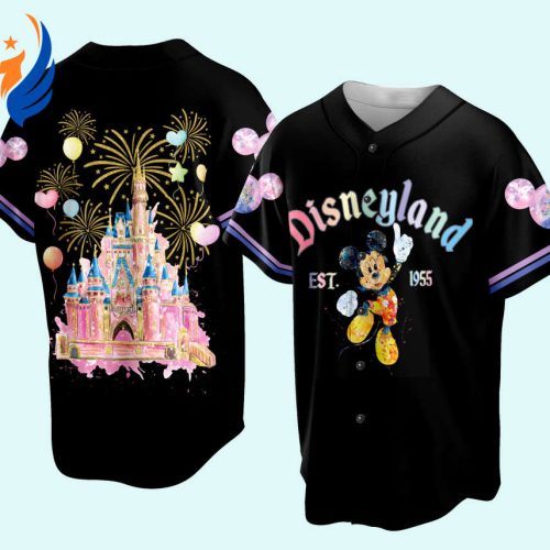 Disneyland Baseball Jersey: Mickey Head Family Vacation Trip Perfect for Baseball Lovers at Magic Kingdom WDW