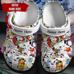 Custom Name Clogs Snoopy Classic Clogs for kids and adults
