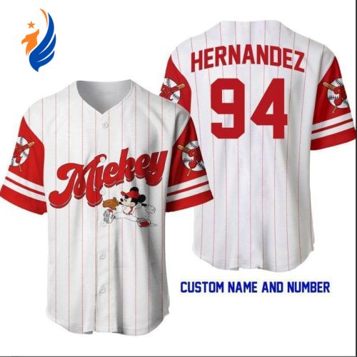 Personalized Mickey Mouse Disney Baseball Jersey: Perfect Gift for Fans!