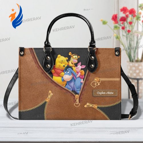 Custom Name Pooh & Friends Leather Handbag – Stylish Women s Purse Ideal for Pooh Lovers Custom Name Pooh & Friends Leather Handbag – Stylish Women s Purse Ideal for Pooh Lovers