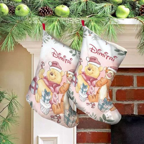 Personalized Winnie The Pooh Christmas Stocking Pooh With Friends Custom Name Option
