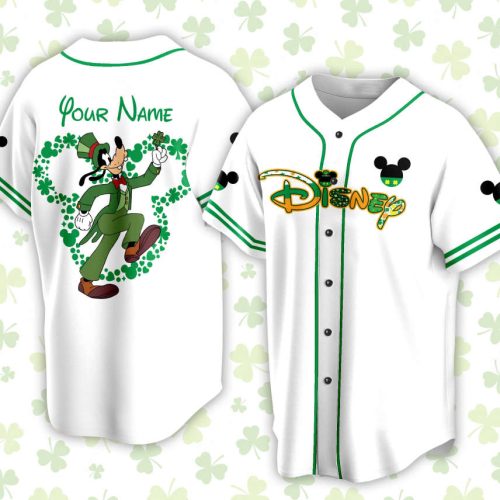 Personalized Saint Patrick s Day Disneyland Baseball Jersey – Custom Mickey St Patrick Family Vacation Trip Gear for Baseball Lovers