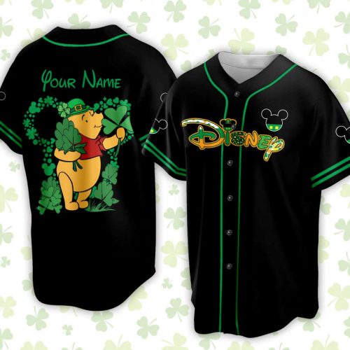 Personalized Mickey St Patrick Day Disneyland Baseball Jersey – Ideal for Baseball Lovers & Family Vacation Trips