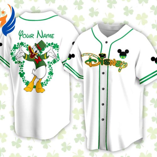 Custom Saint Patrick Day Disneyland Baseball Jersey - Personalized Mickey St Patrick Family Vacation Trip Shirt for Baseball Lovers