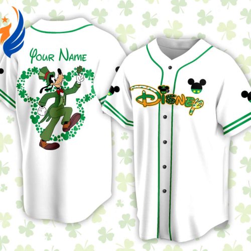 Personalized Mickey St Patrick Family Vacation Trip Jersey - Custom Disneyland Baseball Jersey for Baseball Lovers