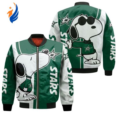 Dallas Stars Snoopy Lover Bomber Jacket Dallas Stars Snoopy Lover Bomber Jacket