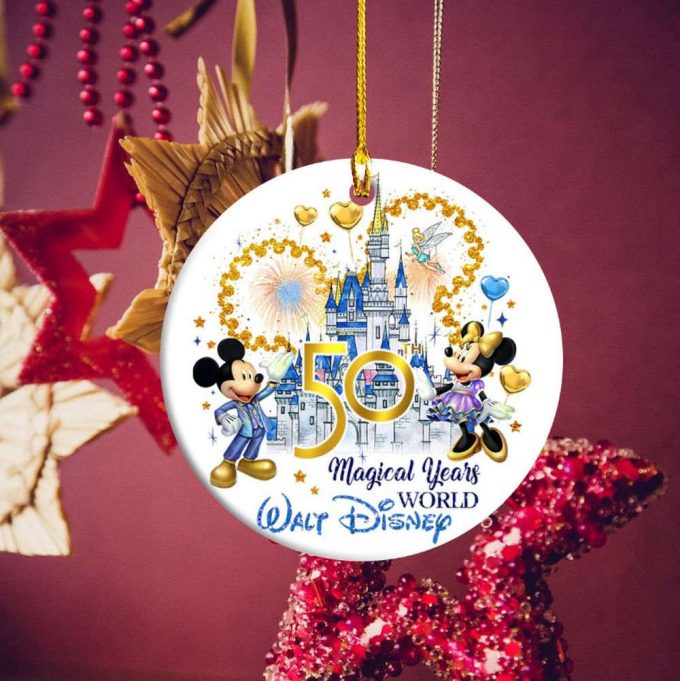 Disney 50th Anniversary Ornaments, Mickey Minnie Christmas Ornament