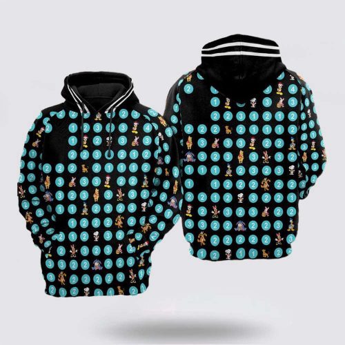 Disney Characters Mickey Minnie Donald Duck Winnie The Pooh Tigger Eeyore Piglet 3D Hoodie Disney Characters Mickey Minnie Donald Duck Winnie The Pooh Tigger Eeyore Piglet 3D Hoodie