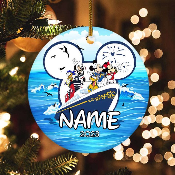 Disney Cruise Ship Ornament Personalized Mickey And Minnie