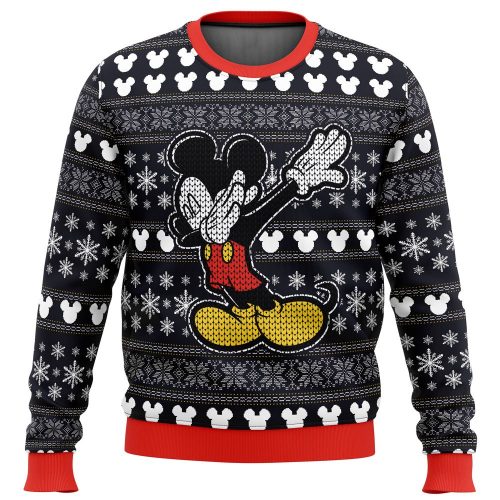 Disney Mickey Dabbing Ugly Christmas Sweater Disney Mickey Dabbing Ugly Christmas Sweater