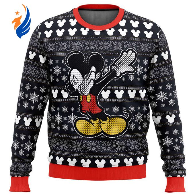 Disney Mickey Dabbing Ugly Christmas Sweater Disney Mickey Dabbing Ugly Christmas Sweater