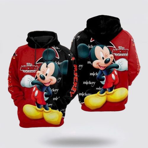 Disney Mickey Mouse Cute Lover All Over Print Hoodie Disney Mickey Mouse Cute Lover All Over Print Hoodie