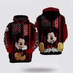 Disney Mickey Mouse Fan Gift No198 Cute Mickey American Flag Stylist Unisex 3D Hoodie Disney Mickey Mouse Fan Gift No198 Cute Mickey American Flag Stylist Unisex 3D Hoodie