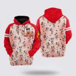 Disney Mickey Mouse Red Pattern 3D Hoodie
