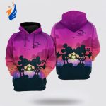Disney Minnie And Mickey Minnie The Twilight Kiss Sunset Pink 3D Hoodie