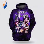 Disney Minnie And Mickey Mouse, Minnie And Mickey Villains Aop Hoodie