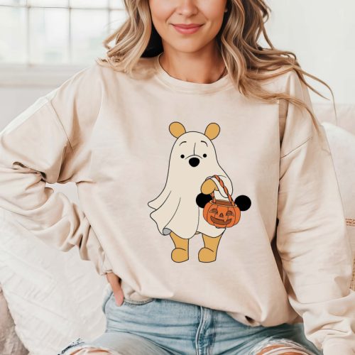 Disney Winnie The Pooh Halloween Shirt: Vintage Ghost Tee for Spooky Season Perfect for Disney Family Disney Winnie The Pooh Halloween Shirt: Vintage Ghost Tee for Spooky Season Perfect for Disney Family