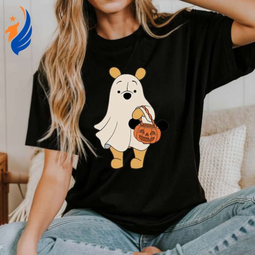 Disney Winnie The Pooh Halloween Shirt: Vintage Ghost Tee for Spooky Season Perfect for Disney Family Disney Winnie The Pooh Halloween Shirt: Vintage Ghost Tee for Spooky Season Perfect for Disney Family