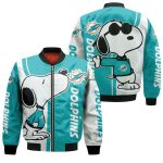 Dolphins Snoopy Lover Bomber Jacket  – Gift for Men Women