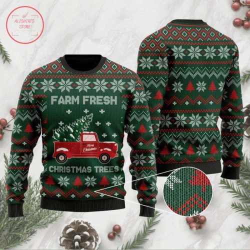 Farm Fresh Grinches Nurse Ugly Christmas Sweater, All Over Print Sweatshirt