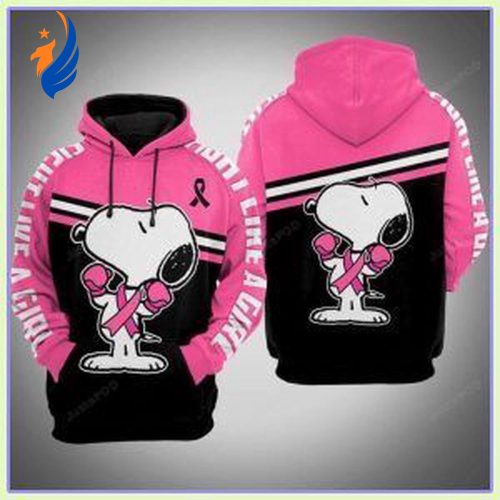 Fight Like A Girl Snoopy Breast Cancer 3D All Over Print Hoodie, Zip-up Hoodie Fight Like A Girl Snoopy Breast Cancer 3D All Over Print Hoodie, Zip-up Hoodie