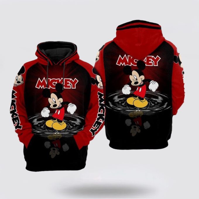 For Mickey Mouse Lovers Water Reflection Pattern 3D Hoodie