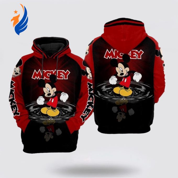 For Mickey Mouse Lovers Water Reflection Pattern 3D Hoodie
