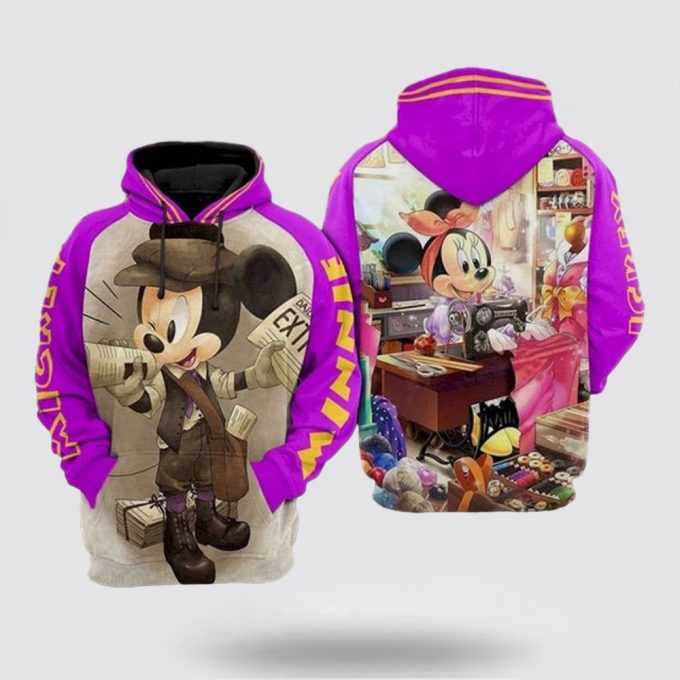 Funny Mickey Mouse Minnie Mouse Walt Disney 3D Hoodie