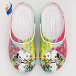 Funny Snoopy And Colorful Flower Classic Clogs Funny Snoopy And Colorful Flower Classic Clogs