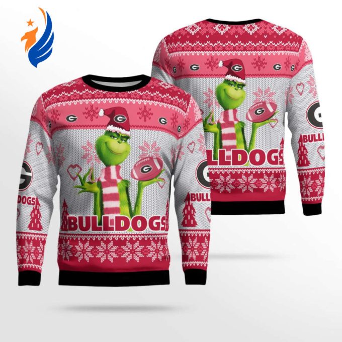 Georgia Bulldogs The Grinches Christmas AOP Ugly Sweater Georgia Bulldogs The Grinches Christmas AOP Ugly Sweater