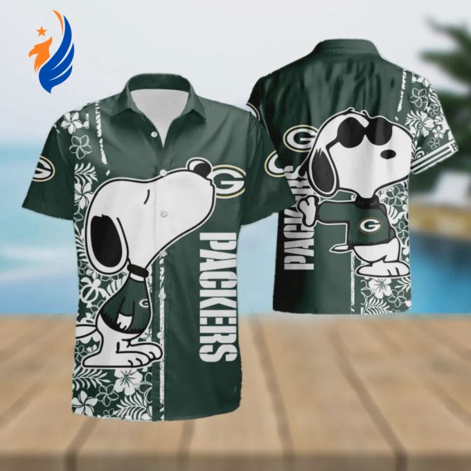 Get Game Day Ready with Green Bay Packers Snoopy Hawaiian Shirt – Official NFL Merchandise