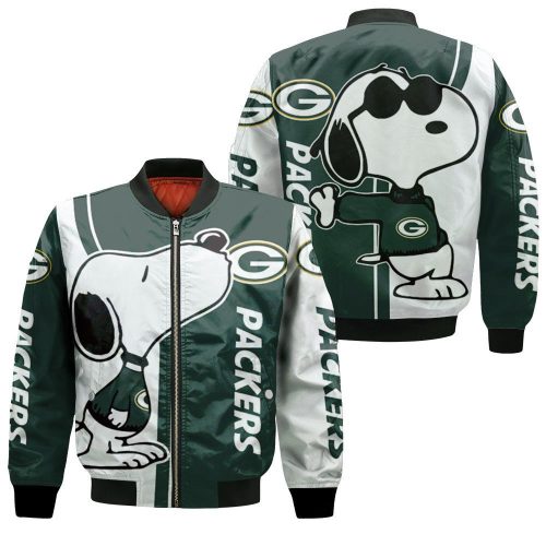 Green Bay Packers Snoopy Lover Bomber Jacket  – Gift for Men Women