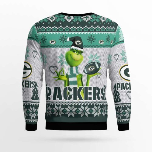 Green Bay Packers The Grinches Christmas AOP Ugly Sweater Green Bay Packers The Grinches Christmas AOP Ugly Sweater