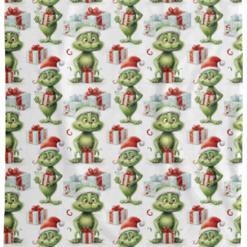 Grinches Blanket, Grinches Fleece Blanket, Grinches Xmas Blanket, Cute Grinches Blanket BP003