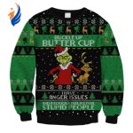 Grinches Buckle Up Butter Cup Ugly Christmas Sweater, All Over Print Sweatshirt